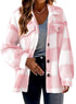 DAMEN FLEECEJACKE IM TRENDIGEN KARODESIGN
